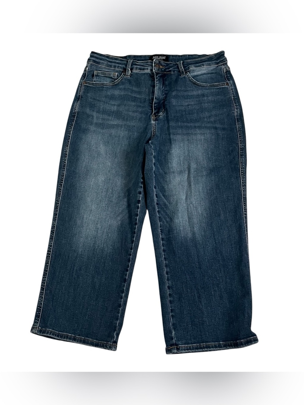 Judy Blue Tummy Control Wide Leg Crop Denim Jeans Size 20W - Picture 2 of 8